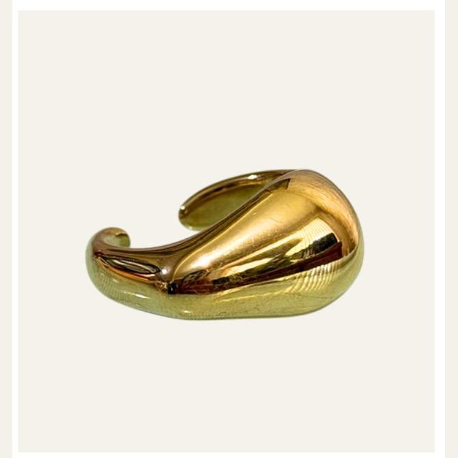 Anillo Bria de onda dorada