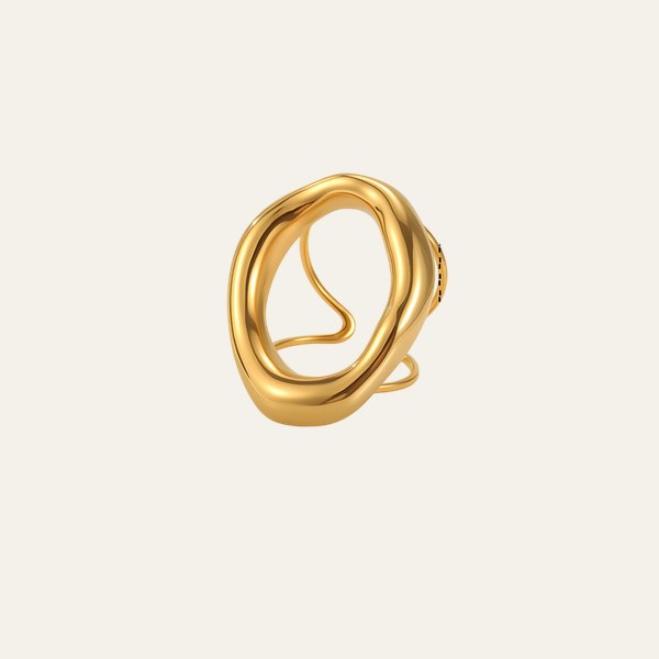 Anillo Gala dorado de forma orgánica
