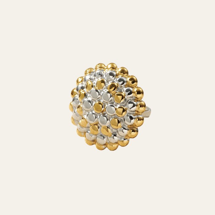 Anillo Roc de domo punteado mixto
