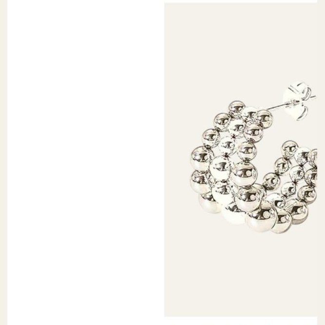 Aretes Fame plateados de triple aro