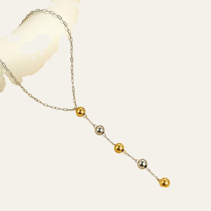 Collar Lea lariat en Y con esferas